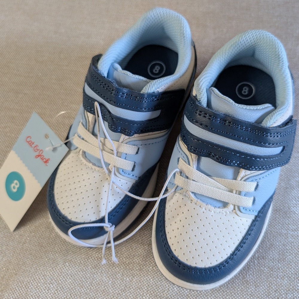 Cat & Jack Hudson Sneakers Toddler Size 8 Blue NWT Hook Loop Closure